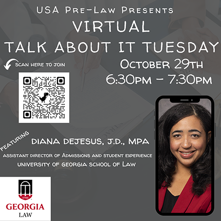 Virtual Talk about it Tuesday with Diana DeJesus - text on page