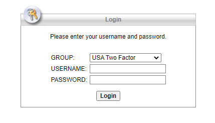 Screenshot of logging into duo