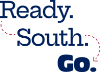 Ready Set Go Blue and White Logo