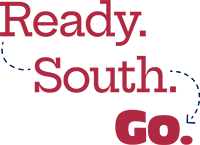 Ready Set Go Red and White Logo