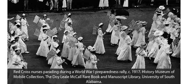 Red Cross parading in War